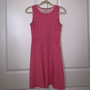 pink geometric dress